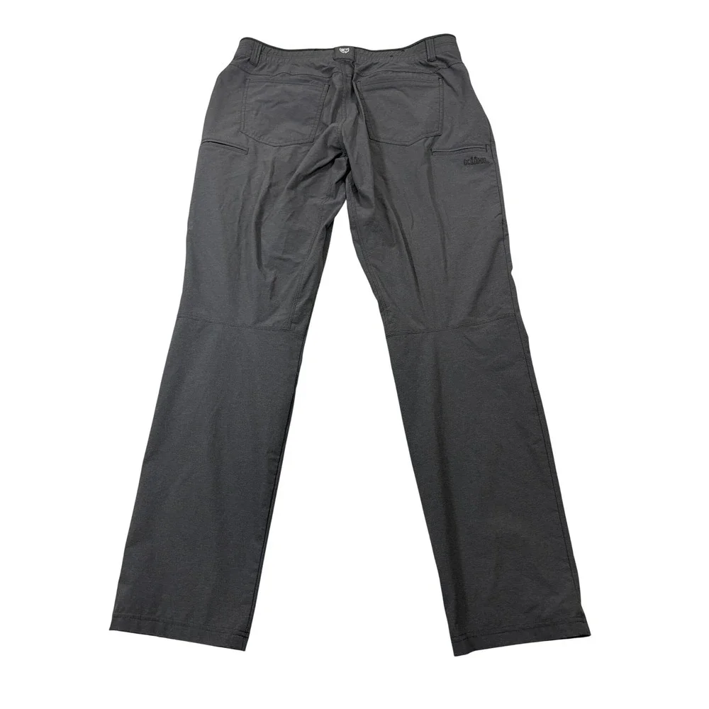 Kuhl Deceptr Mens 38x34 Tapered Hiking Pants Gray Tuff Lite Stretch UPF 50